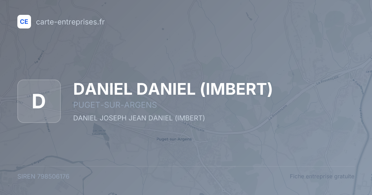 DANIEL DANIEL (IMBERT) — 798506176 — fiche entreprise