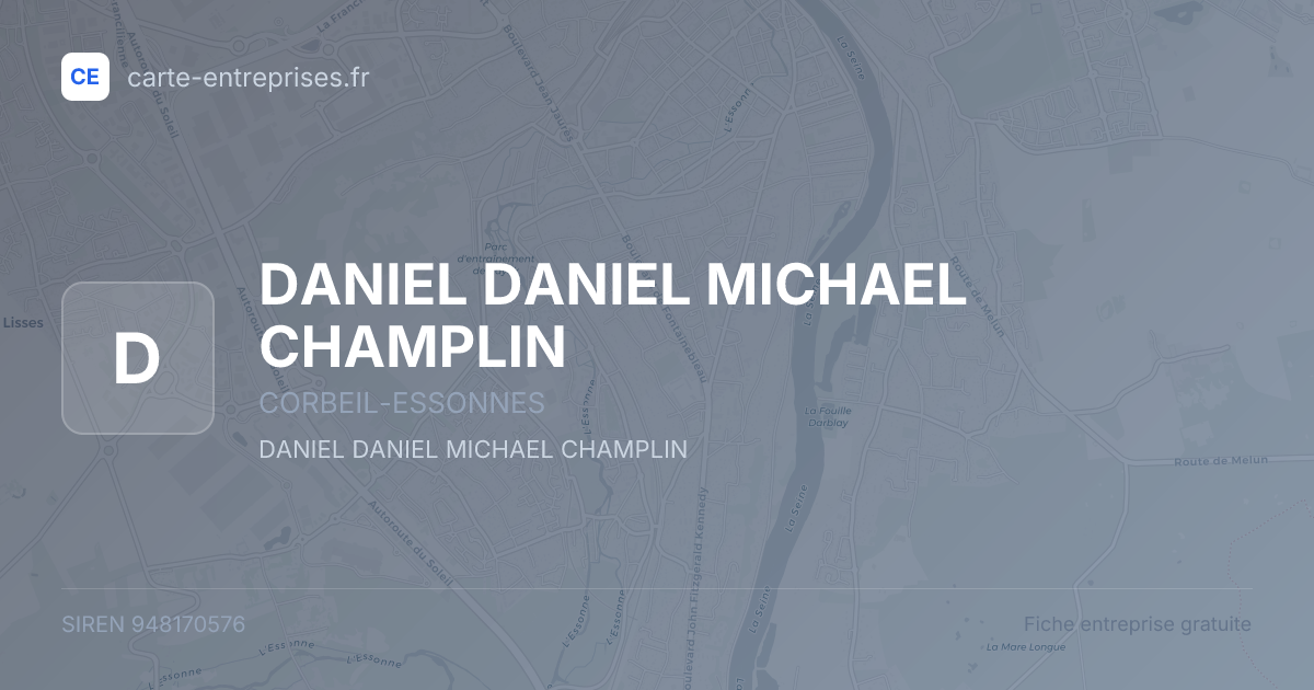 DANIEL DANIEL MICHAEL CHAMPLIN — 948170576 — fiche entreprise