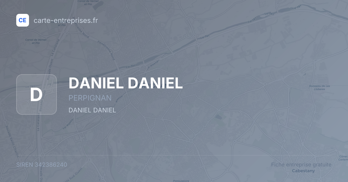 DANIEL DANIEL — 342386240 — fiche entreprise
