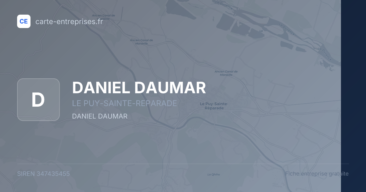 DANIEL DAUMAR — 347435455 — fiche entreprise
