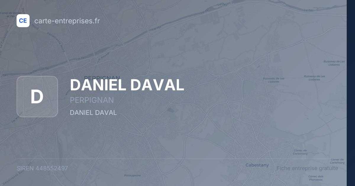 DANIEL DAVAL — 448552497 — fiche entreprise