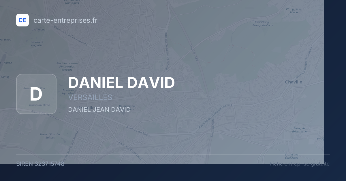 DANIEL DAVID — 323715748 — fiche entreprise
