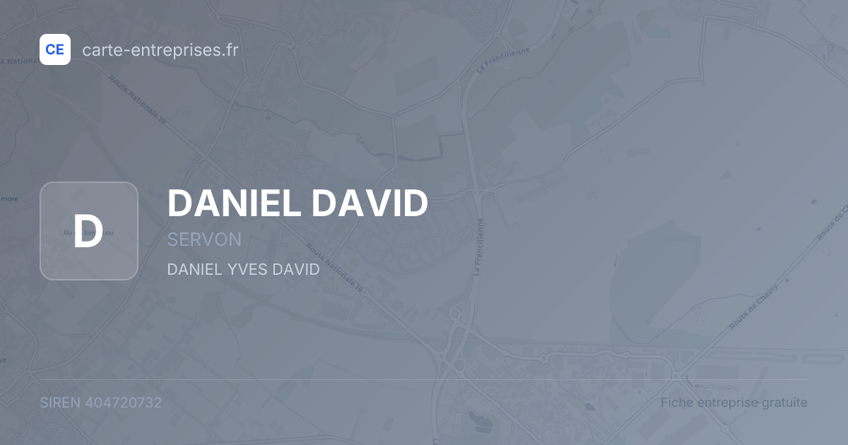 DANIEL DAVID — 404720732 — fiche entreprise