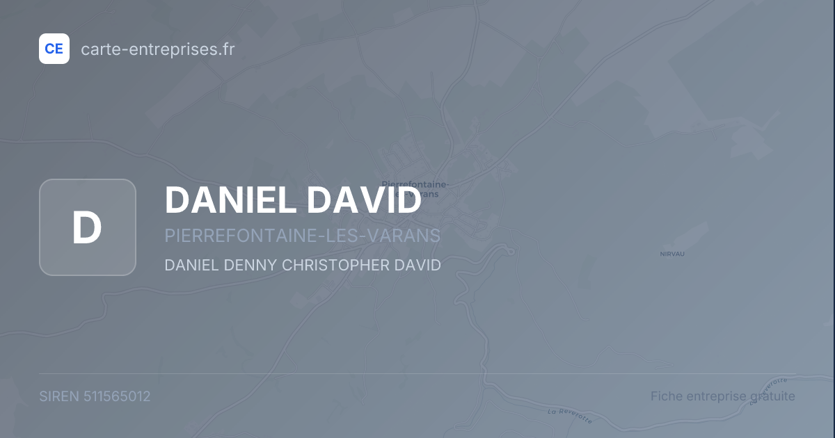 DANIEL DAVID — 511565012 — fiche entreprise