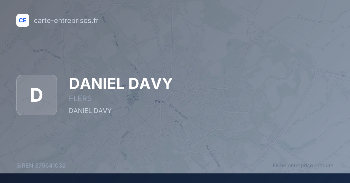 DANIEL DAVY — 375641032 — fiche entreprise