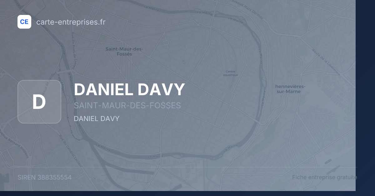 DANIEL DAVY — 388355554 — fiche entreprise