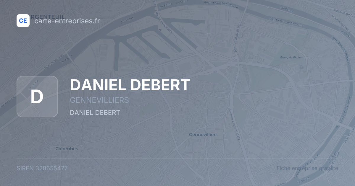 DANIEL DEBERT — 328655477 — fiche entreprise