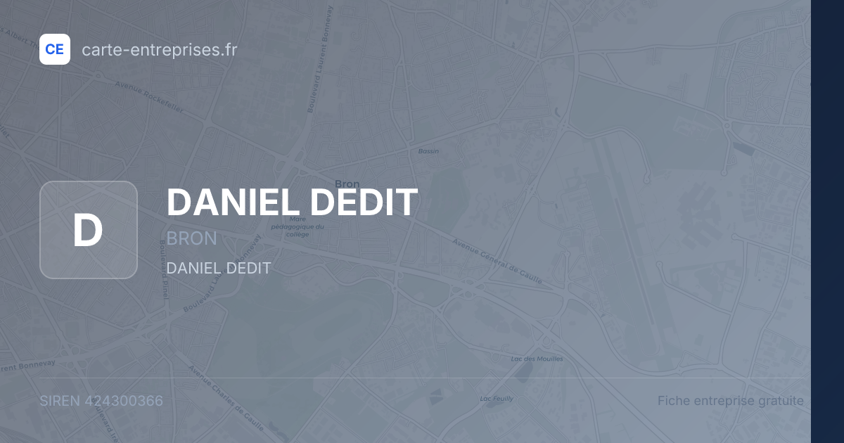DANIEL DEDIT — 424300366 — fiche entreprise
