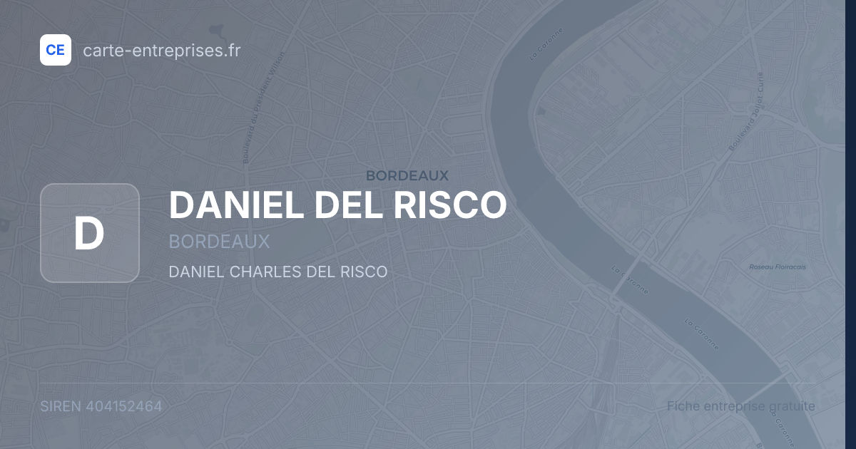 DANIEL DEL RISCO — 404152464 — fiche entreprise