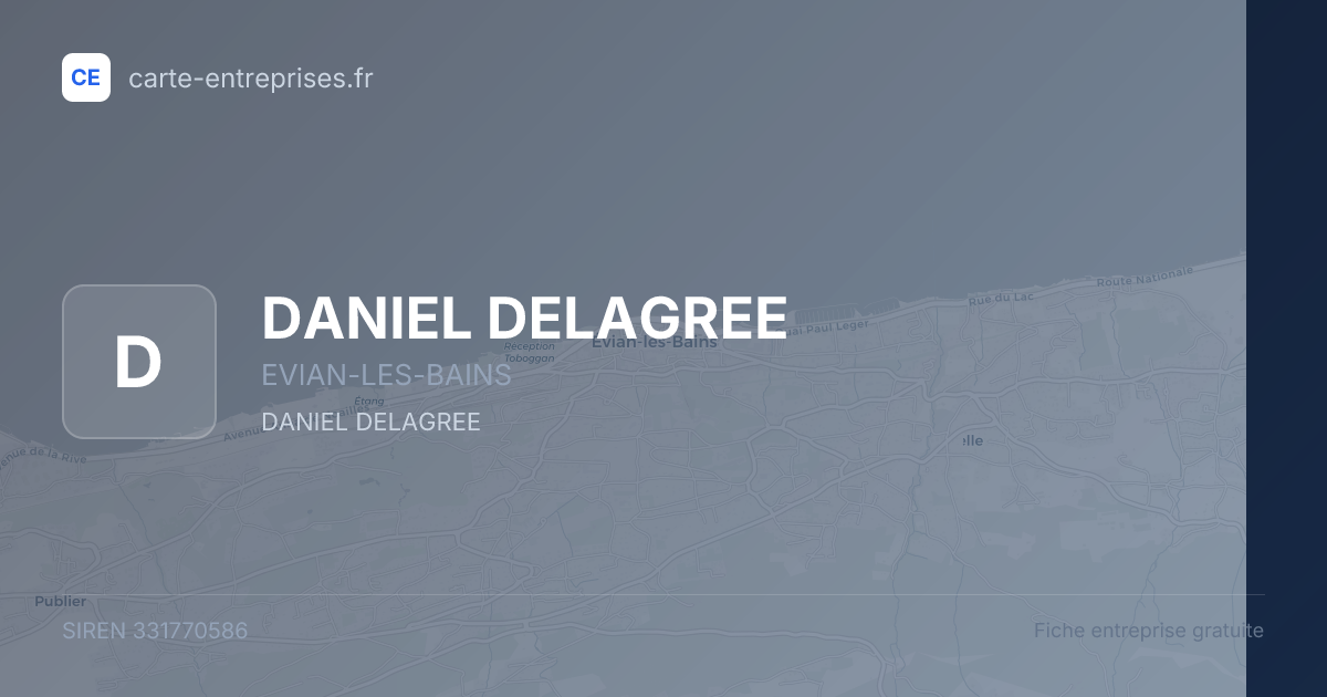 DANIEL DELAGREE — 331770586 — fiche entreprise