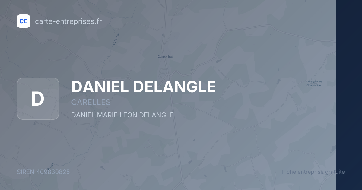 DANIEL DELANGLE — 409830825 — fiche entreprise