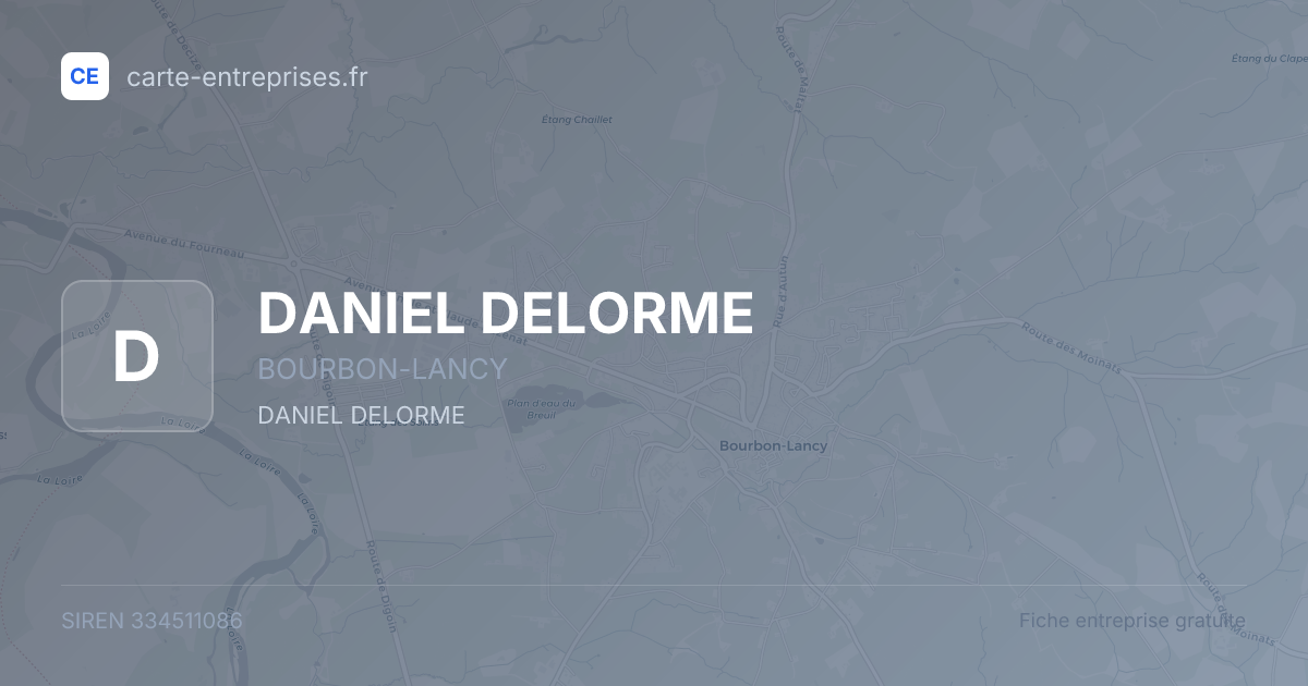 DANIEL DELORME — 334511086 — fiche entreprise