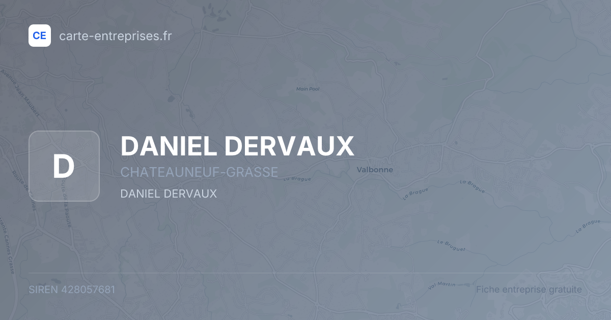 DANIEL DERVAUX — 428057681 — fiche entreprise