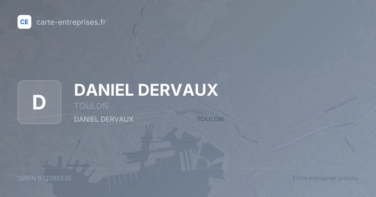 DANIEL DERVAUX — 532265535 — fiche entreprise