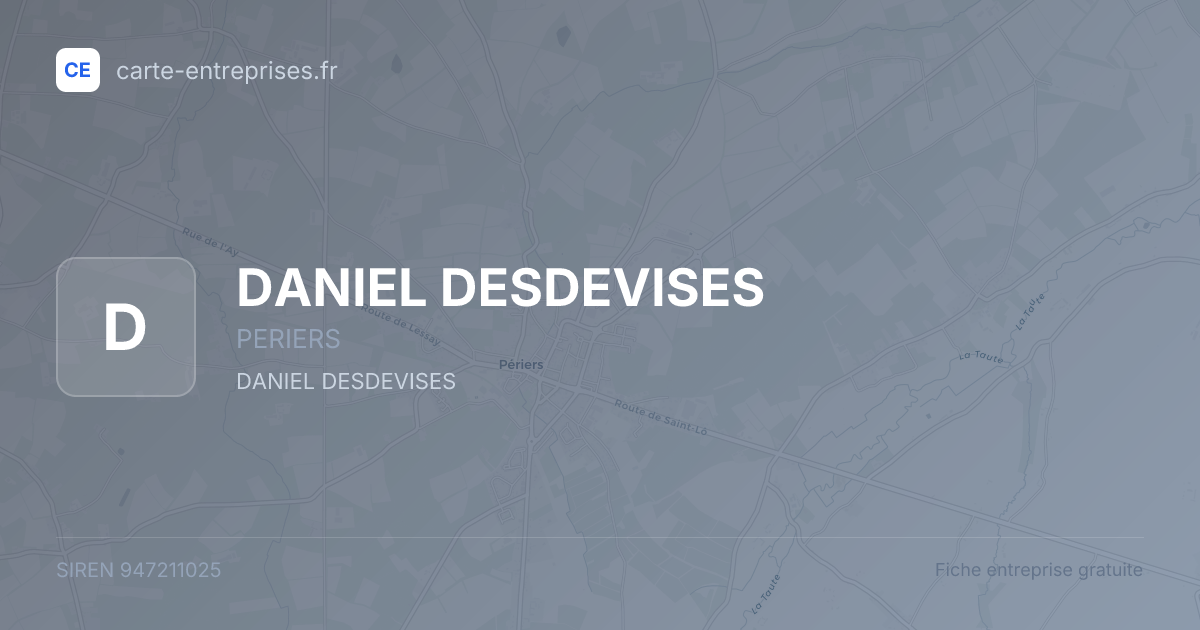 DANIEL DESDEVISES — 947211025 — fiche entreprise