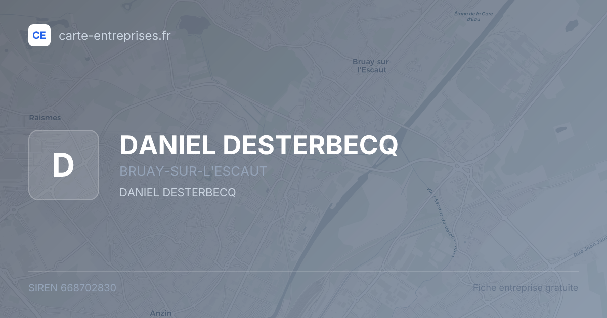DANIEL DESTERBECQ — 668702830 — fiche entreprise