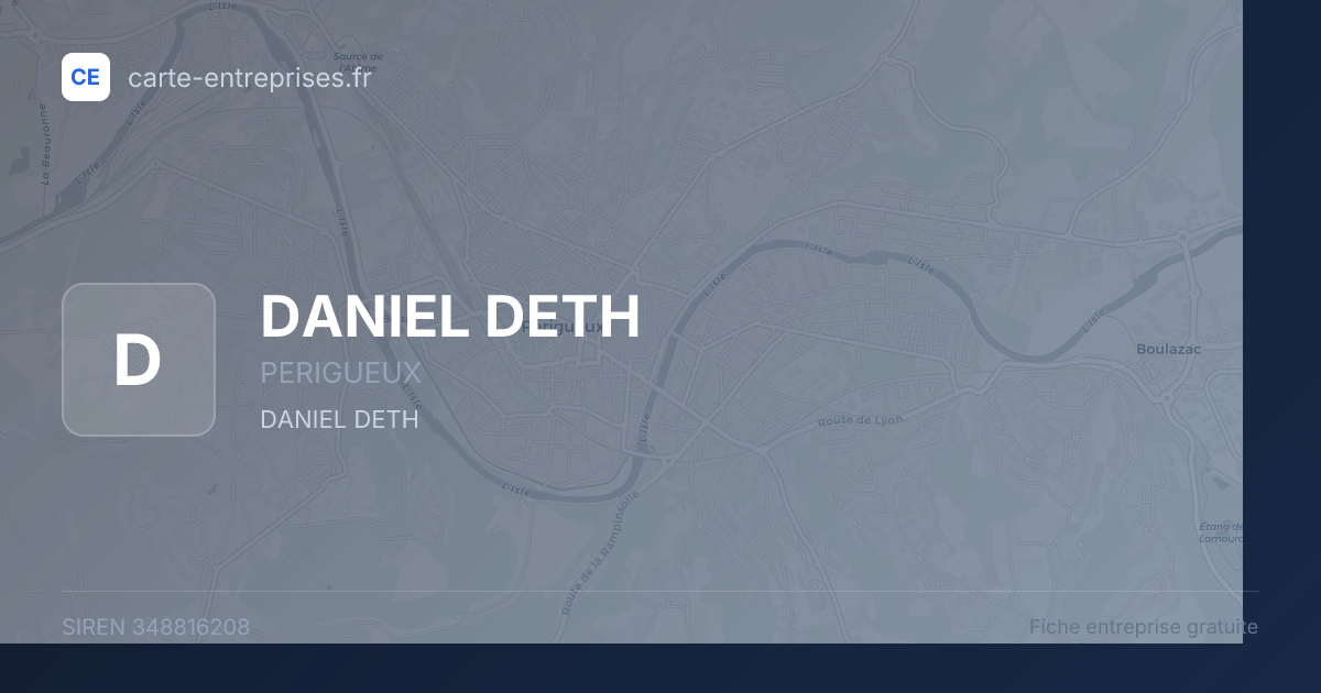 DANIEL DETH — 348816208 — fiche entreprise