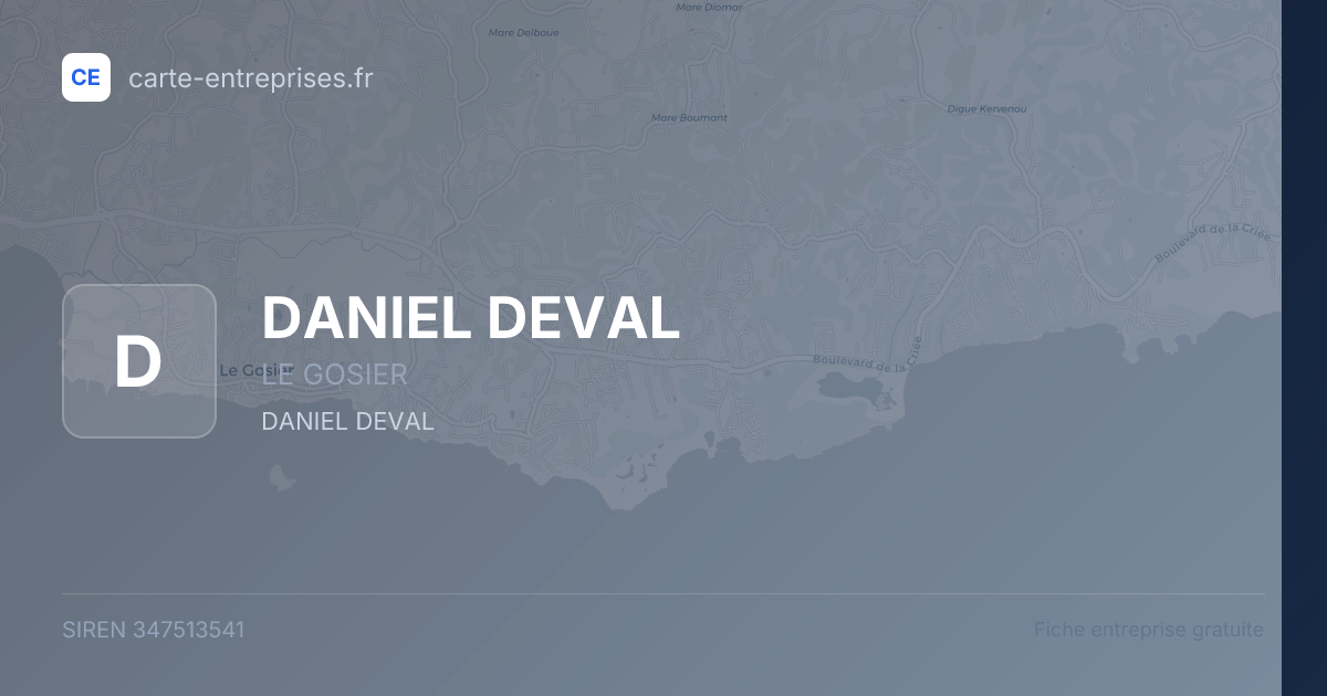 DANIEL DEVAL — 347513541 — fiche entreprise
