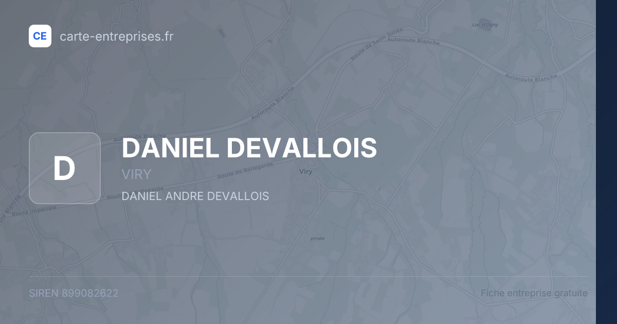 DANIEL DEVALLOIS — 899082622 — fiche entreprise