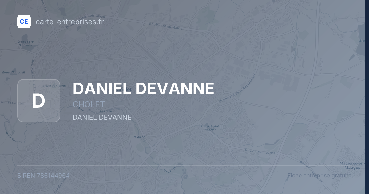 DANIEL DEVANNE — 786144964 — fiche entreprise