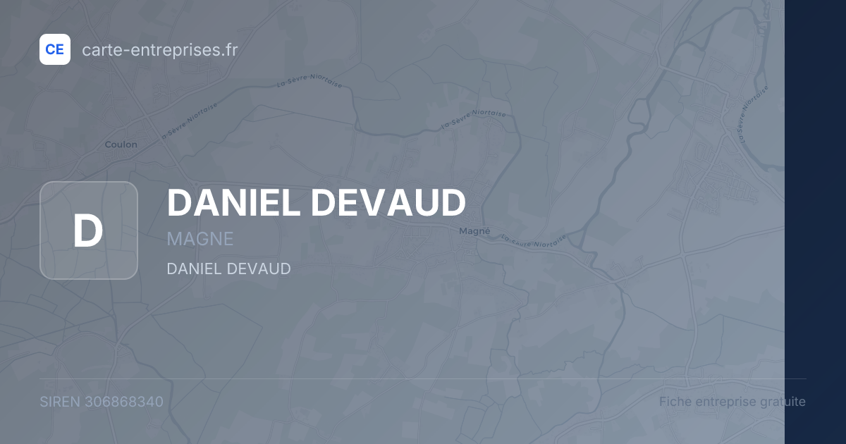 DANIEL DEVAUD — 306868340 — fiche entreprise