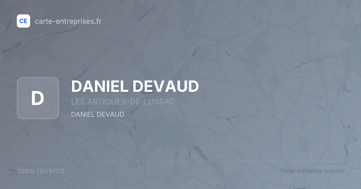 DANIEL DEVAUD — 781761713 — fiche entreprise
