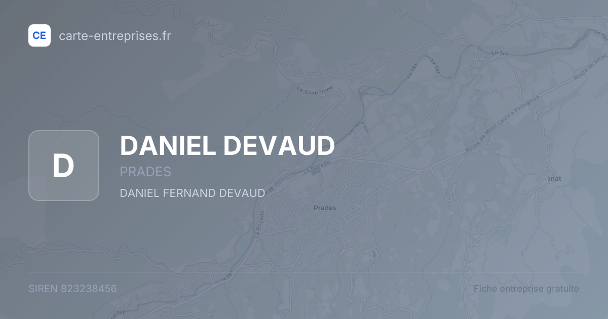 DANIEL DEVAUD — 823238456 — fiche entreprise
