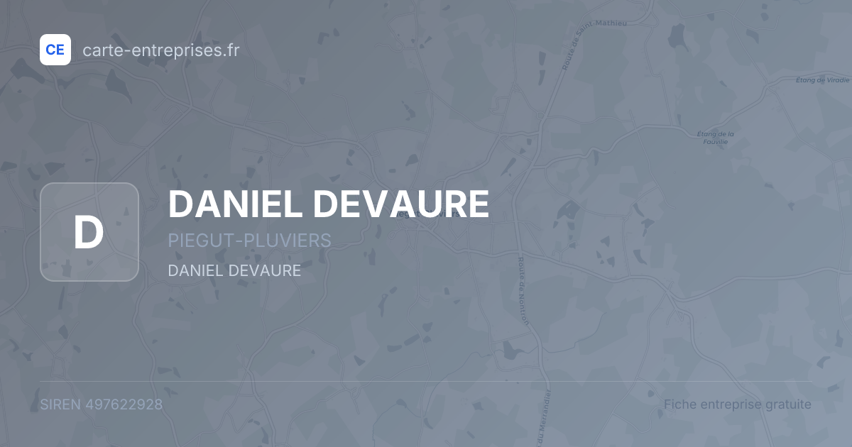 DANIEL DEVAURE — 497622928 — fiche entreprise