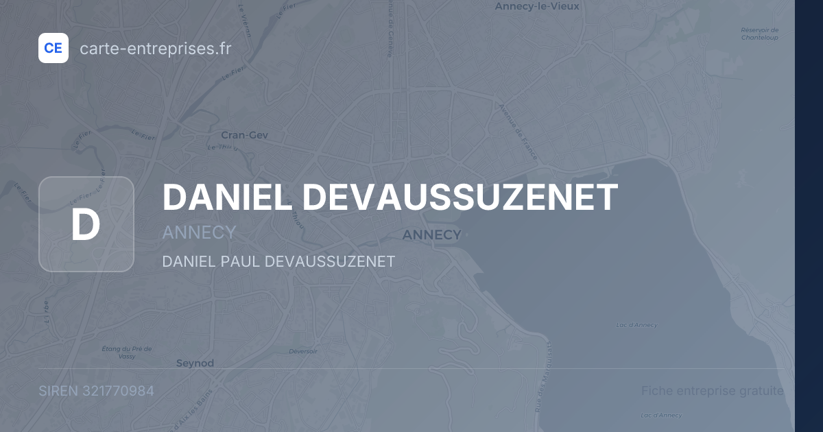DANIEL DEVAUSSUZENET — 321770984 — fiche entreprise
