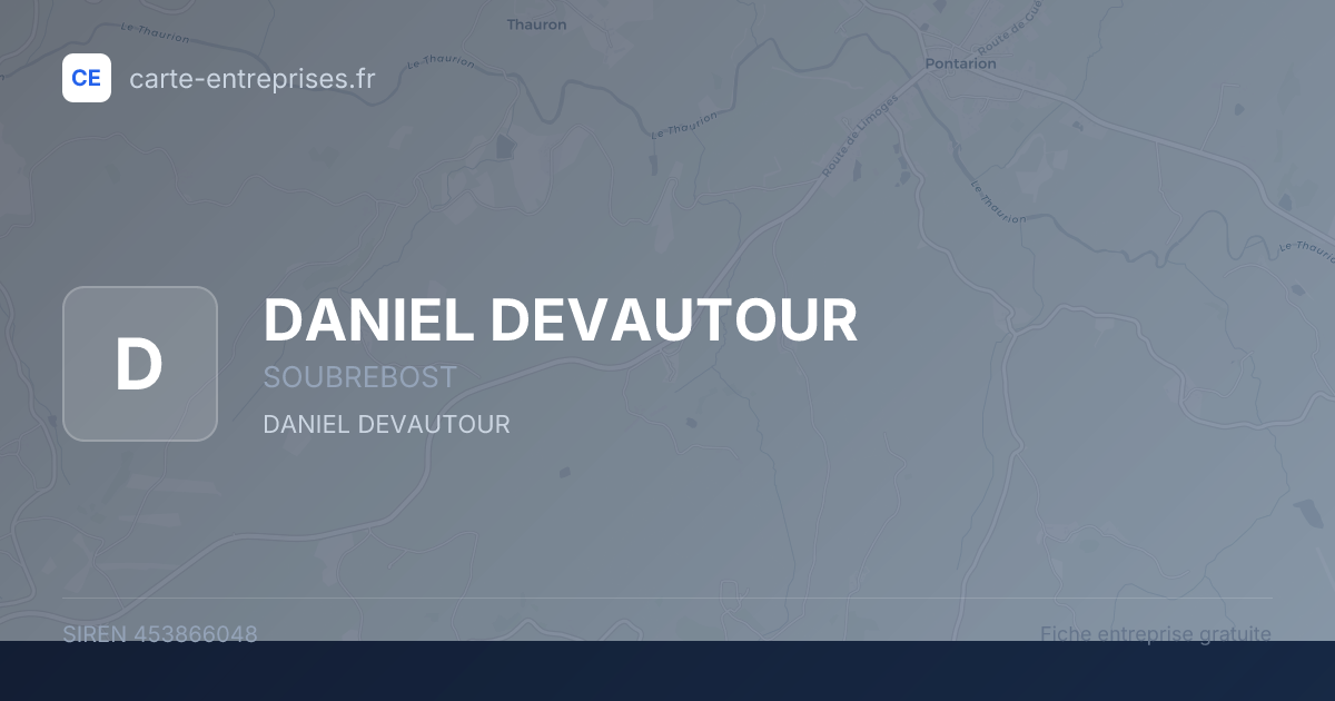 DANIEL DEVAUTOUR — 453866048 — fiche entreprise