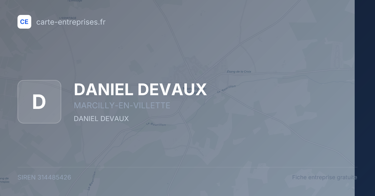 DANIEL DEVAUX — 314485426 — fiche entreprise