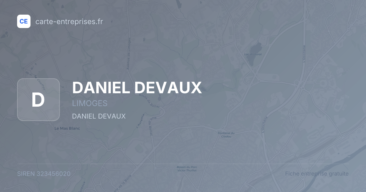 DANIEL DEVAUX — 323456020 — fiche entreprise