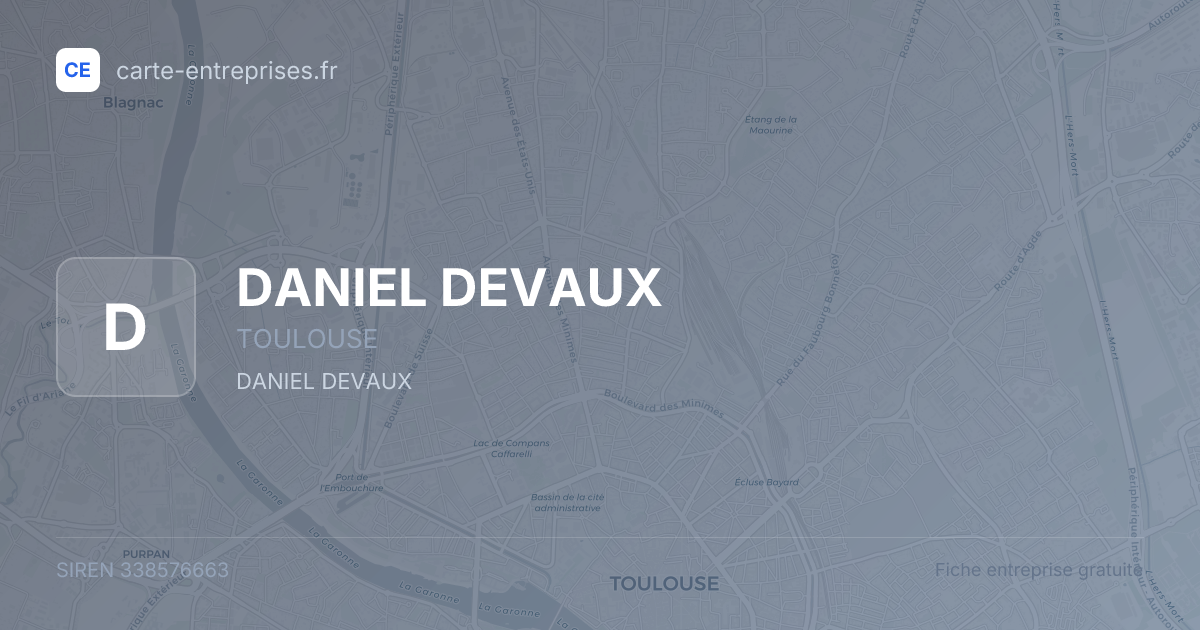 DANIEL DEVAUX — 338576663 — fiche entreprise