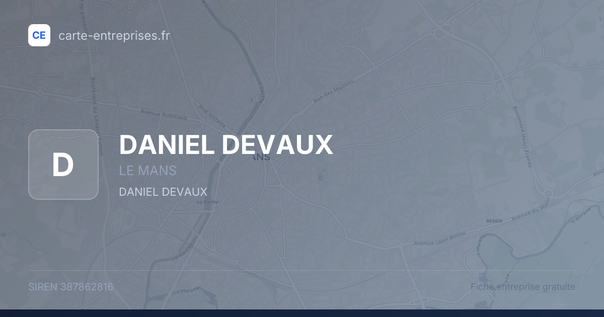 DANIEL DEVAUX — 387862816 — fiche entreprise