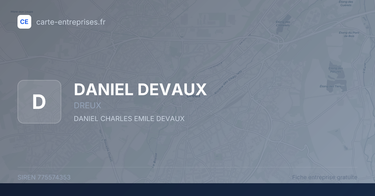 DANIEL DEVAUX — 775574353 — fiche entreprise