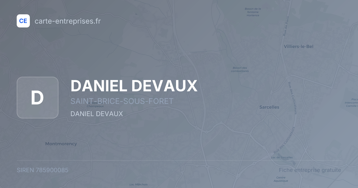 DANIEL DEVAUX — 785900085 — fiche entreprise