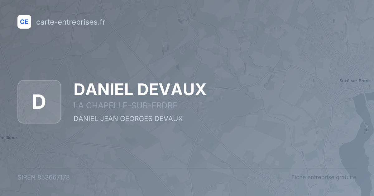 DANIEL DEVAUX — 853667178 — fiche entreprise