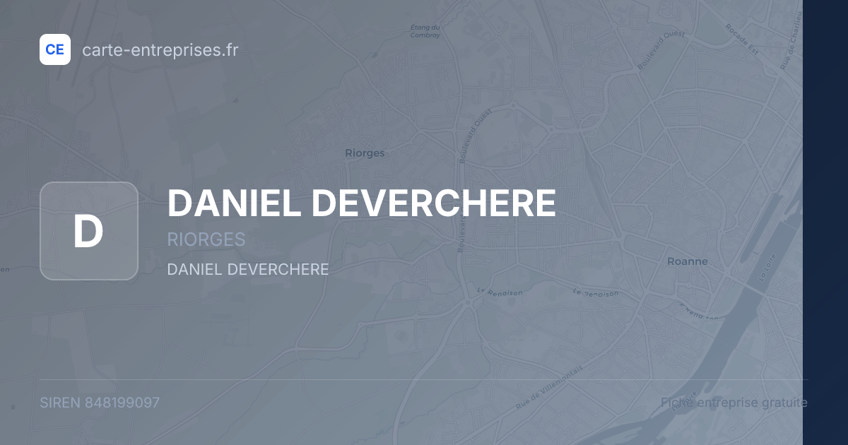 DANIEL DEVERCHERE — 848199097 — fiche entreprise