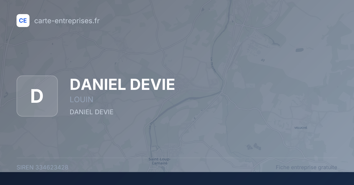DANIEL DEVIE — 334623428 — fiche entreprise