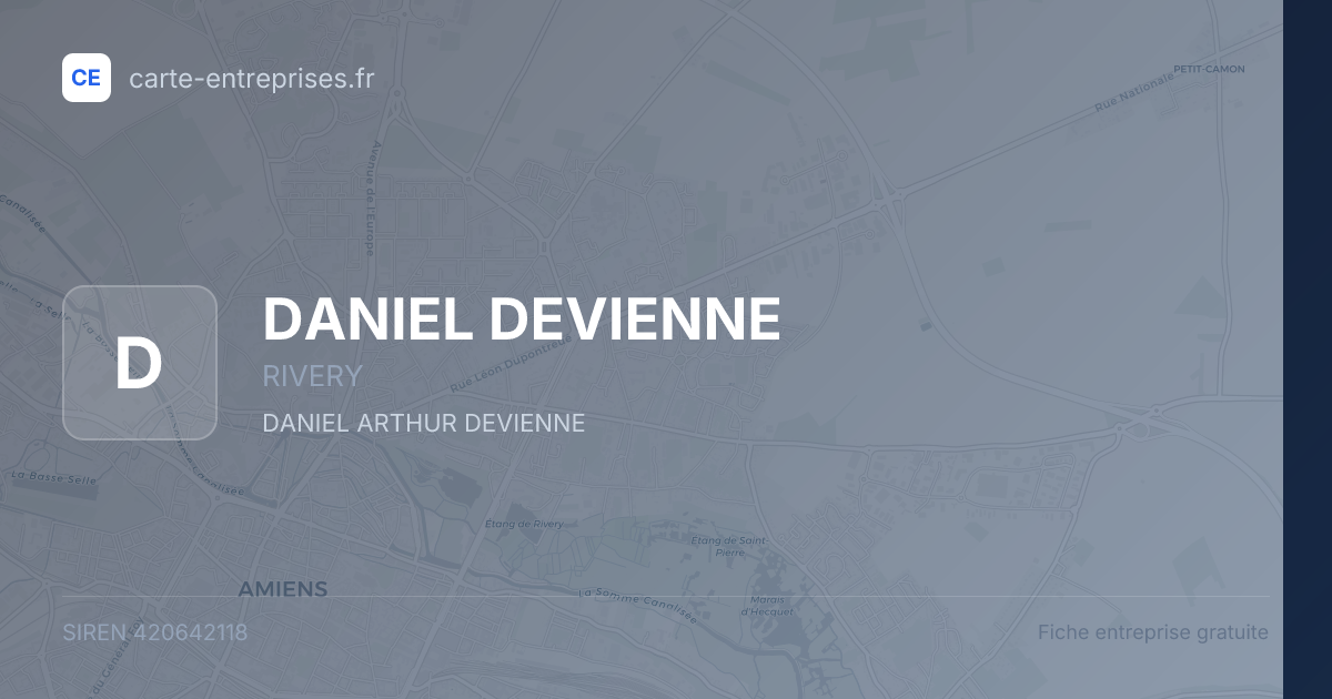 DANIEL DEVIENNE — 420642118 — fiche entreprise