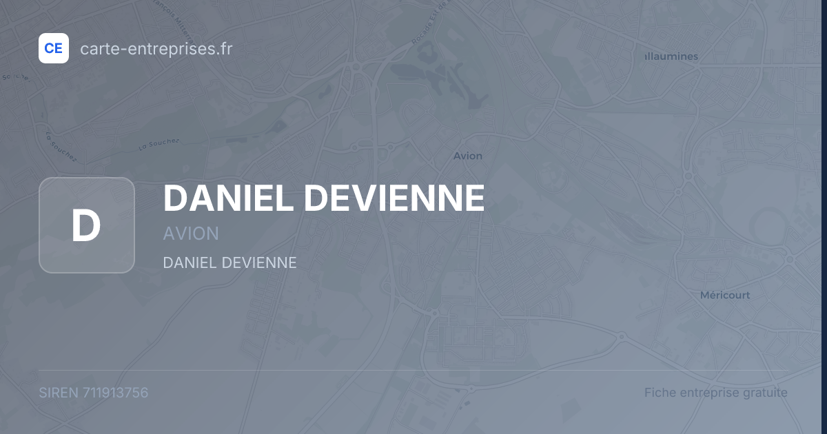 DANIEL DEVIENNE — 711913756 — fiche entreprise
