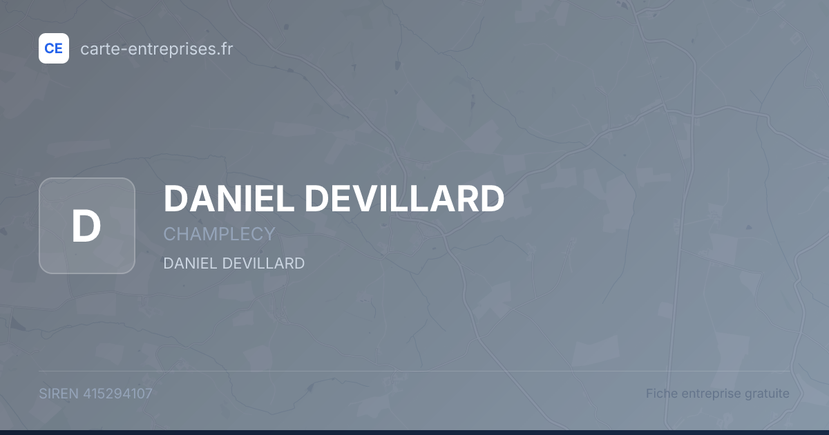 DANIEL DEVILLARD — 415294107 — fiche entreprise