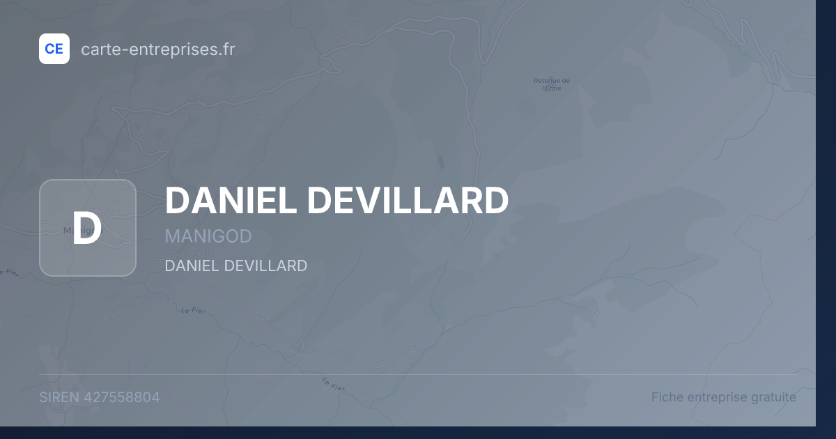DANIEL DEVILLARD — 427558804 — fiche entreprise