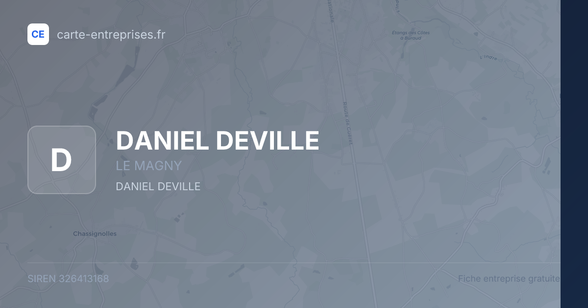 DANIEL DEVILLE — 326413168 — fiche entreprise