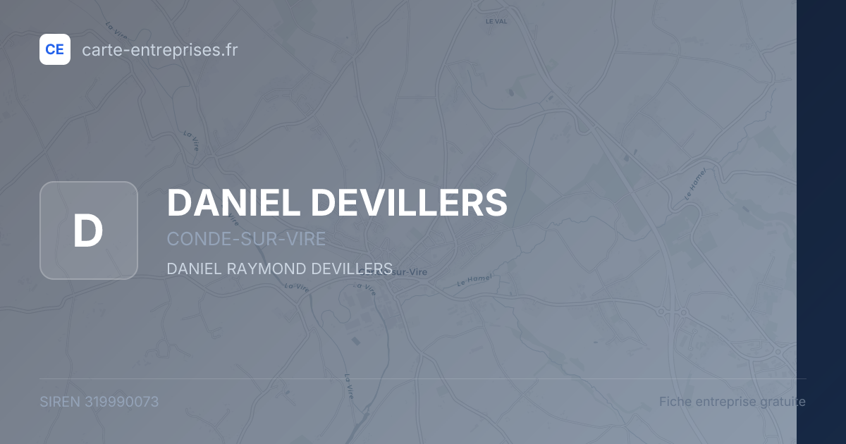 DANIEL DEVILLERS — 319990073 — fiche entreprise