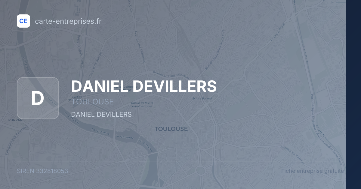 DANIEL DEVILLERS — 332818053 — fiche entreprise