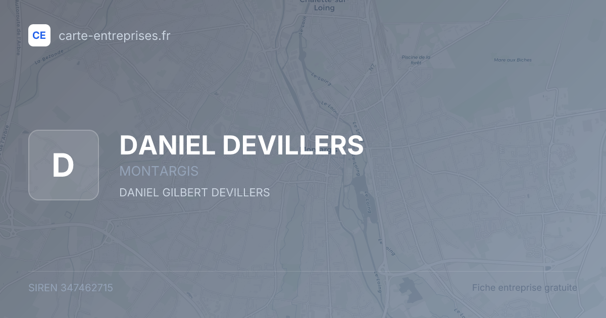 DANIEL DEVILLERS — 347462715 — fiche entreprise