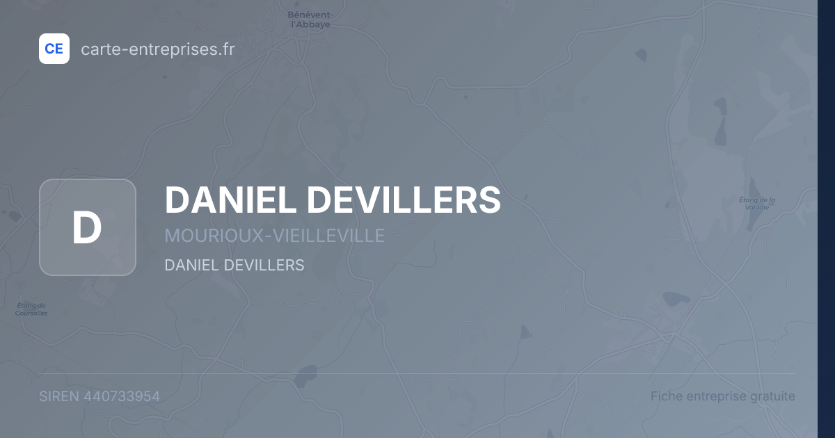 DANIEL DEVILLERS — 440733954 — fiche entreprise