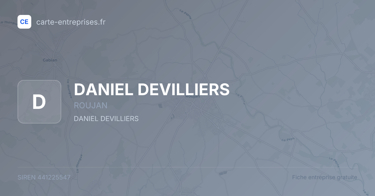 DANIEL DEVILLIERS — 441225547 — fiche entreprise