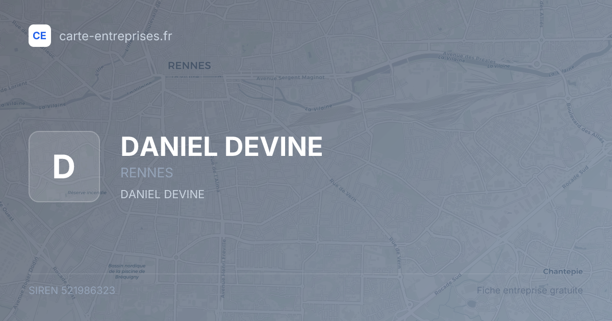 DANIEL DEVINE — 521986323 — fiche entreprise
